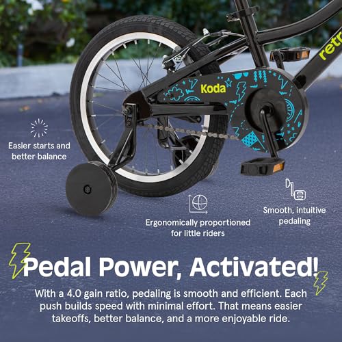 Image of Retrospec Koda Plus Kids Bike for Boys & Girls Ages 4-6 Years - 16 inch Children's Bicycle, Adjustable Seat & Handlebars
