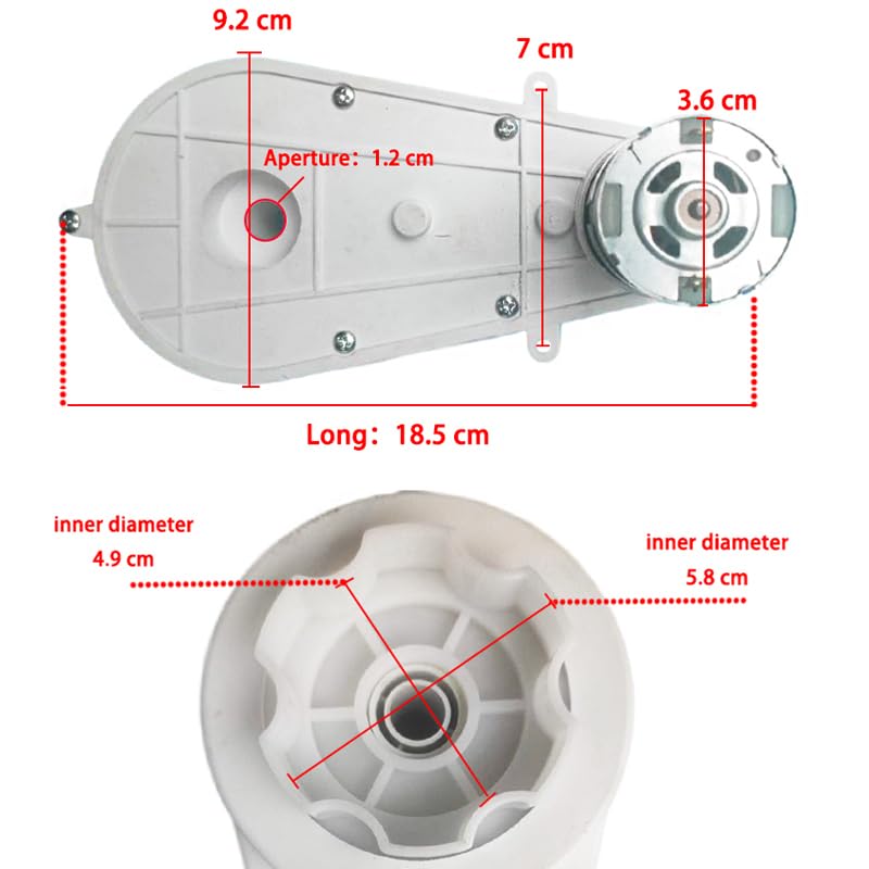 2 Moteurs 550 12V 40000 Tr/min Avec Boîte De Vitesses Pour Voiture Enfant – Pièce De Rechange RC