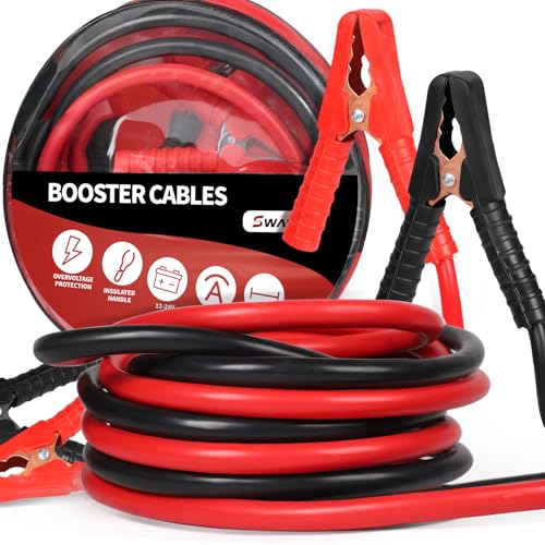 【Cavo di Alta Qualità, Conduzione Efficiente】 Utilizza un cavi per batteria auto in alluminio rivestito di rame (CCA), che combina intelligentemente l'eccellente conduttività del rame con la leggerezza e flessibilità dell'alluminio. La guaina esterna in PVC di alta qualità resiste al freddo e al caldo (-40°C a 75°C), garantendo anche in condizioni climatiche rigide una potente spinta di avviamento per il vostro veicolo.