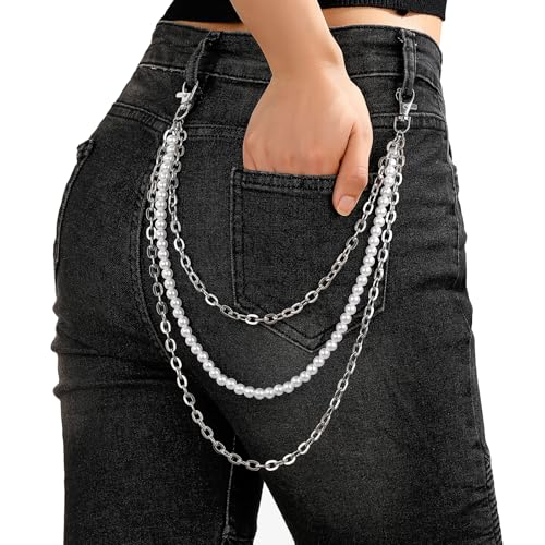Jean Chains for Women Pants Chain for Men Pearl Goth Style Punk Chain for Pants2