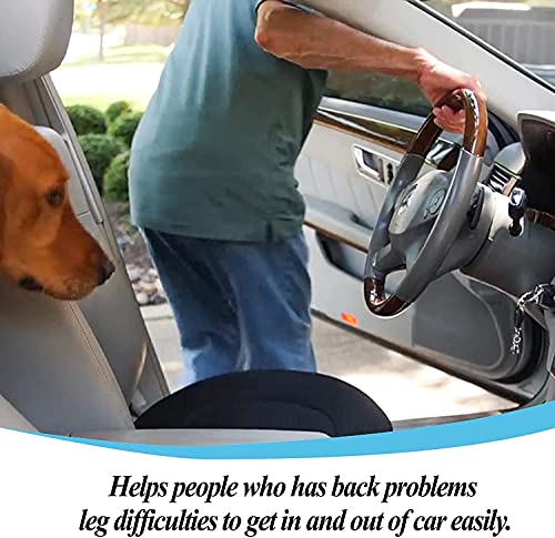 Huktor 360 Degree Swivel Seat Cushion For Car/Portable Rotating Memory Foam Car Seat Pad/ Non-Slip Auto Round Disc Rotary Chair Cushions Pad For Elderly Or Those With Limited Mobility (Grey) #TOP3