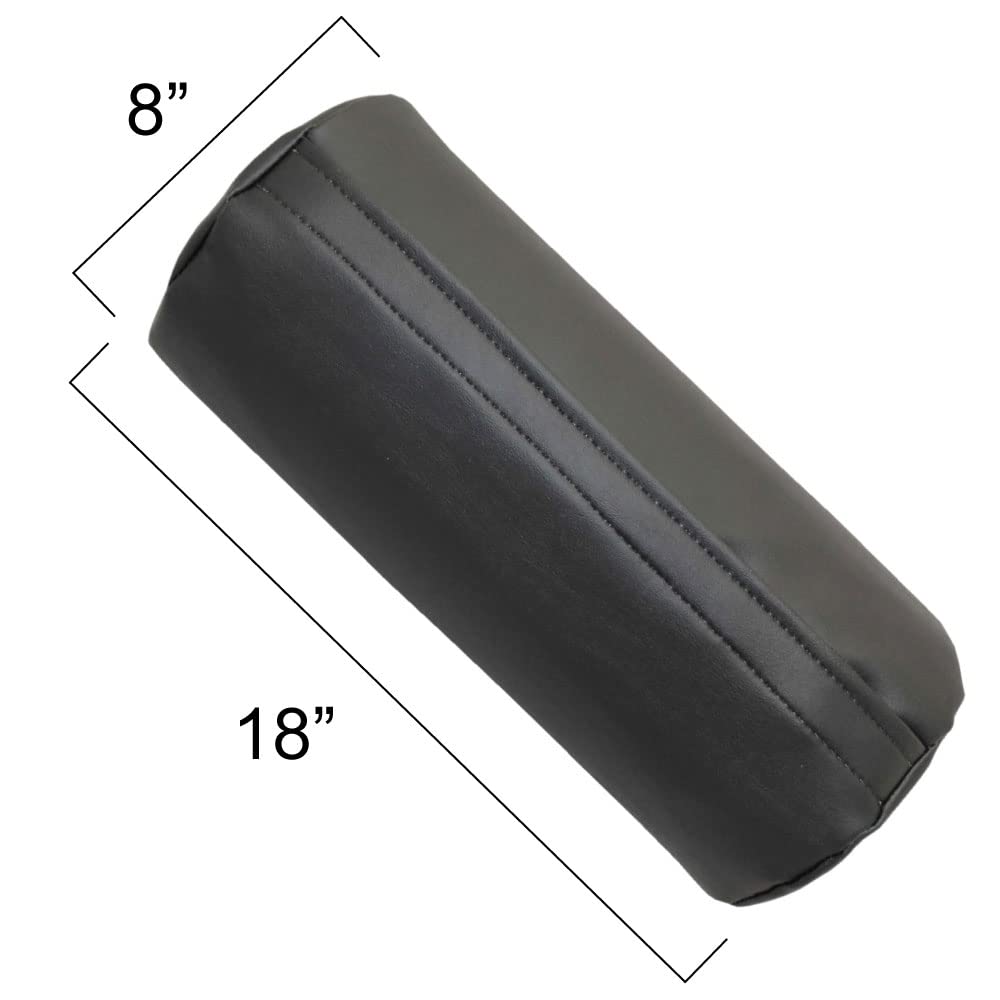 Cojín cilíndrico negro de posicionamiento corporal, 20,3 x 45,7 cm