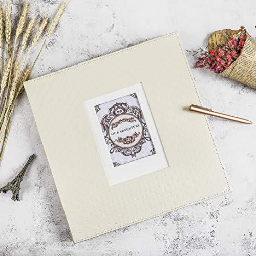 Large Wedding Photo Album Scrapbook Self-Adhesive Pages For 4X6 5X7 8X10 Photos,60 Pages, Ideal For Weddings, Birthdays, Baby Showers-White #TOP6