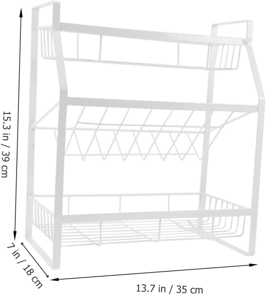 Cabilock 1Pc Space Saving Kitchen Storage Rack Spice Bottle Organizer for Condiments Utensils Seasonings for Apartments Rvs and Spaces