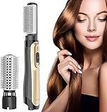 【Ionentechnologie】Negative Ionen sättigen den Luftstrom, um die Größe der Wassertropfen für ein schnelles Trocknen zu verringern. Föhnbürste verteilt die Wärme gleichmäßig, wodurch das Haar weniger geschädigt wird, Frizz verhindert wird. Haar glänzender und gesünder wird.