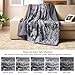 Bedsure Sherpa Fluffy Throw Blanket - Fleece Soft Warm and Cozy Throw for Women, Plush & Fuzzy Faux Fur Blanket for Couch, Sofa and Bed Decor, Tie Dye Design, Grey, 50x60 Inches