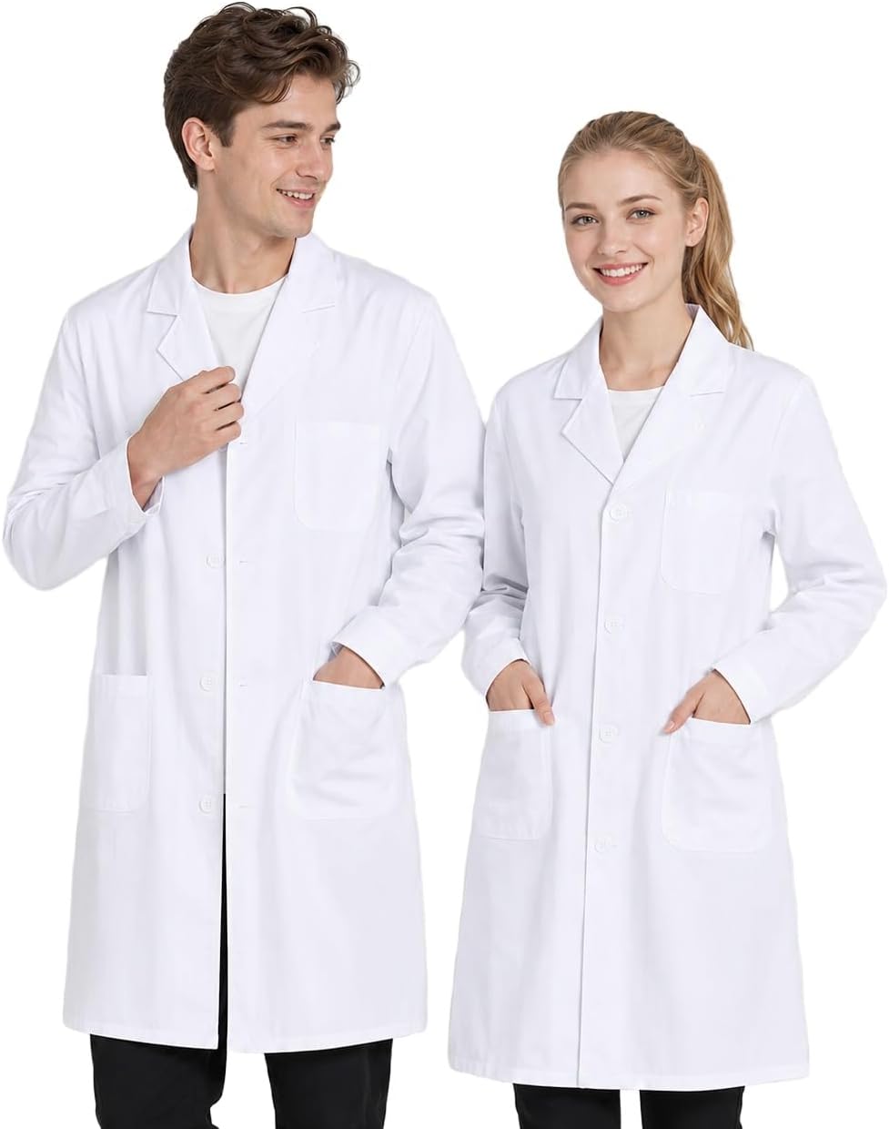 Générique Blouse Blanche Chimie Homme Femme Blouse Laboratoire Coton de Physique Chimie Ly