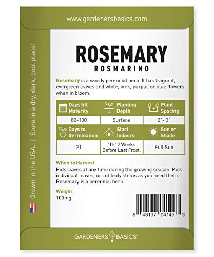 Rosemary-Seeds-for-Planting-It-is-A-Great-Heirloom-Non-GMO-Herb-Variety-Great-for-Indoor-and-Outdoor-Gardening-by-Gardeners-Basics Rosemary-Seeds-for-Planting-It-is-A-Great-Heirloom-Non-GMO-Herb-Variety-Great-for-Indoor-and-Outdoor-Gardening-by-Gardeners-Basics