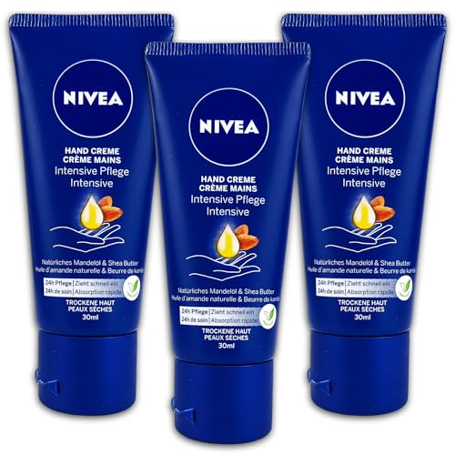 NIVEA Intensiv - Crema de manos (3 unidades, 3 unidades, 30 ml)