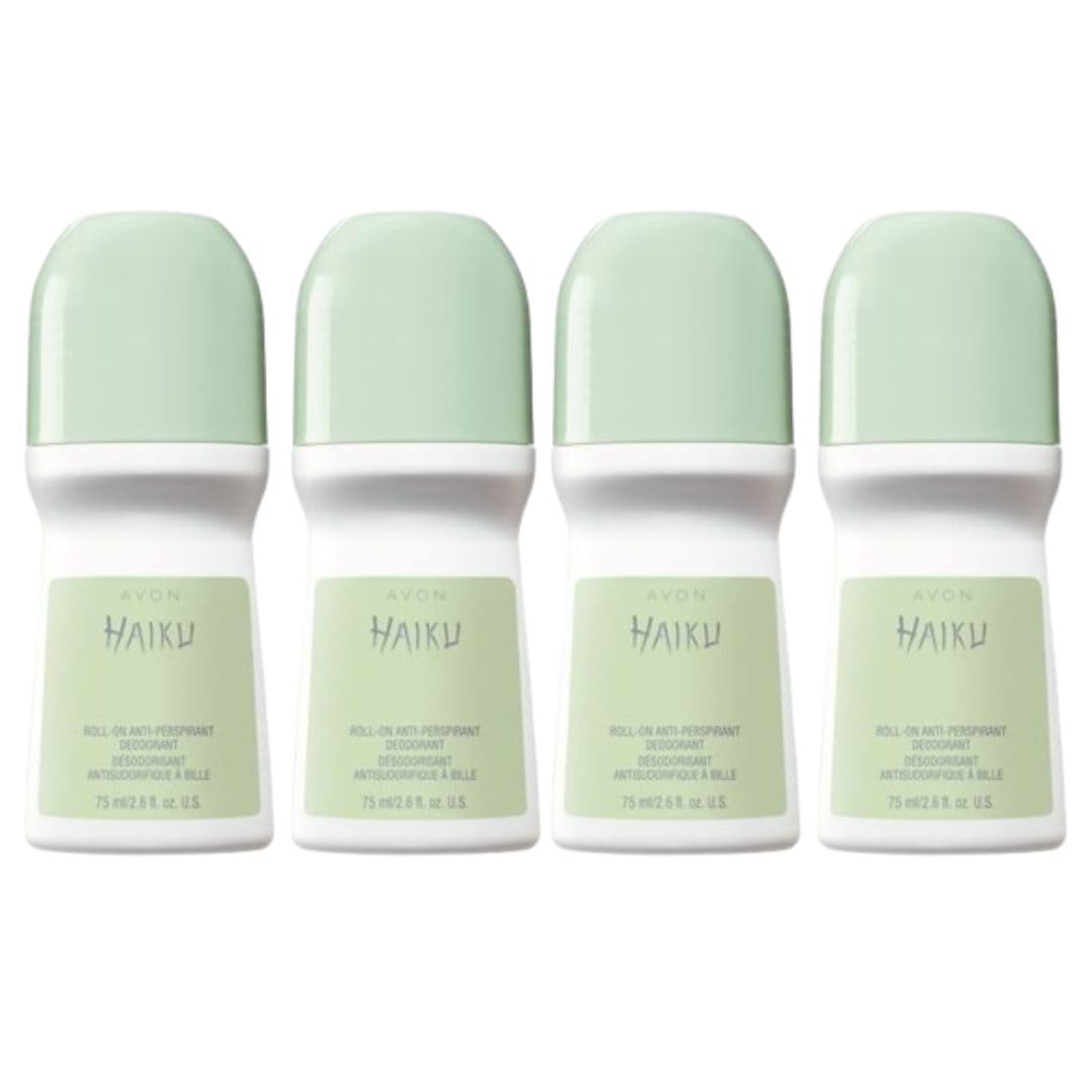 AVON Haiku Roll-On Antiperspirant Deodorant - 4 pack
