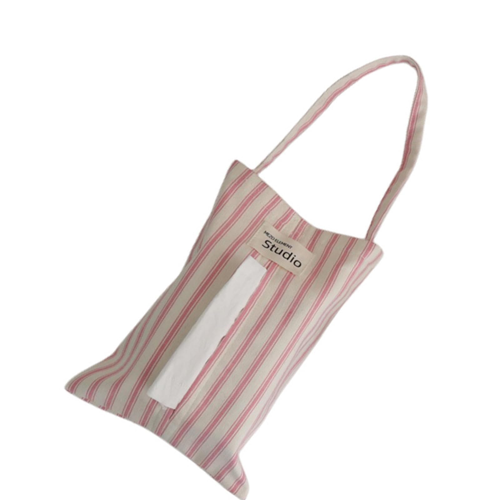 ZEPFJHE Decorative Hanging Tissue Bag Practical Striped Bedroom Paper Drawer Organiser Napkin Holder for Daily Use Hanging Tissue Holder