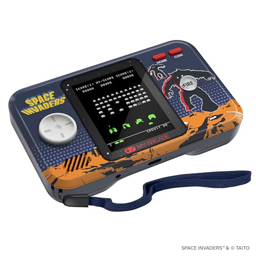 Image of My Arcade Space Invaders Pocket Player Bundle: Portable Gaming Console, Travel Case and Screen Protector Included