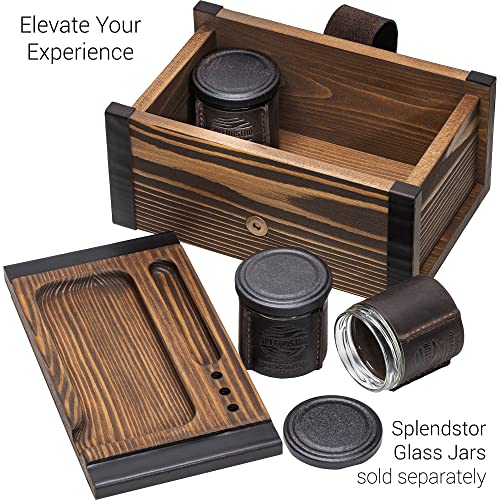 Splendstor Authentic Wooden Box With Convertible Decorative Tray - Handcrafted In Ukraine - Great Storage Organizer To Keep Your Essentials And Accessories #TOP3