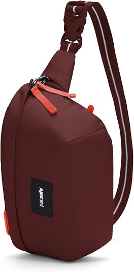 Amazon | Pacsafe Go盗難防止スリングパック。, ガーネットレッド, One