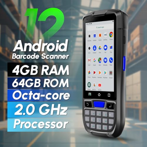 Image of Rayoungtek Android Barcode Scanner Built-in HW N5703 1D /2D /QR Scan Engine, NFC Reader, Rugged Android 12 4G WiFi Wireless Handheld Moible Computer PDA Data Terminal for Inventory Warehouse WMS