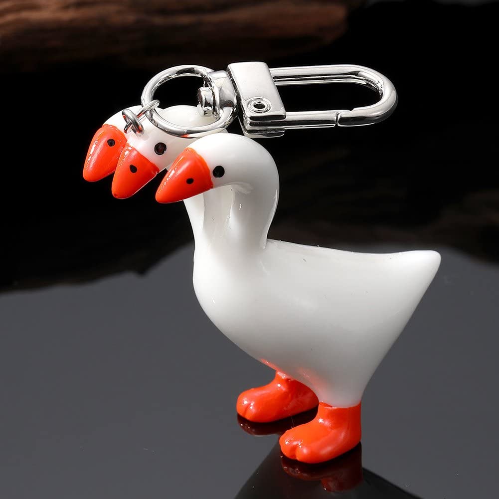 Amazon.co.jp: 漫画のキーリング 樹脂 三頭ガチョウキーホルダー