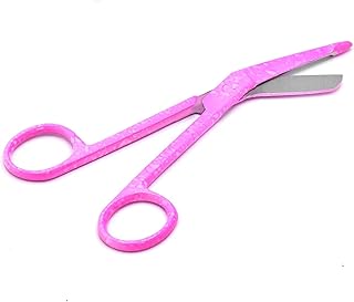 LAJA Imports 1Ea Nursing Lister Bandage Scissors -Pink Dew Drops Pattern Color Stainless Steel