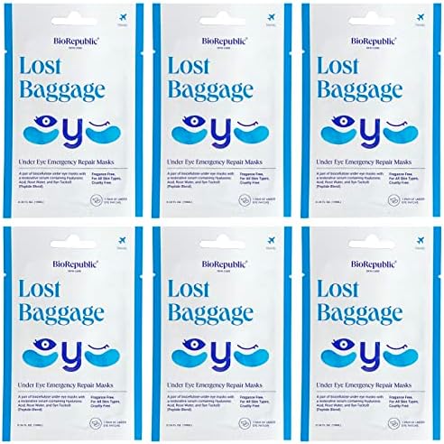 BioRepublic Lost Baggage Biocellulose Under Eye Emergency Repair Mask Pack of 6