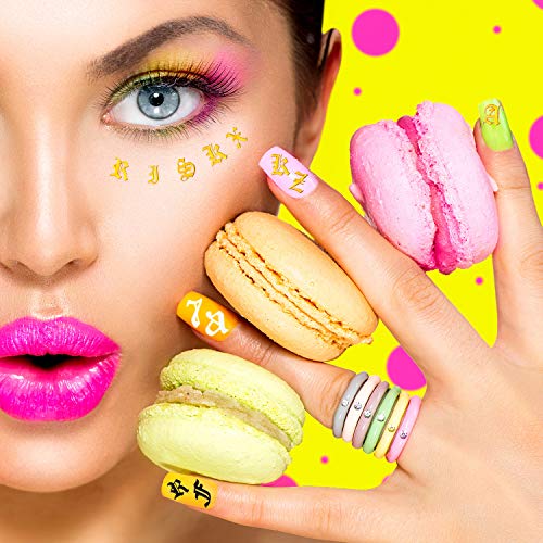 24 Sheets Old English Nail Sticker Holographic Letter Nail Stickers Nail Letter Stickers Old English Alphabet Nail Decals For Diy Women Girls Nail Decoration (Classic Colors) #TOP4