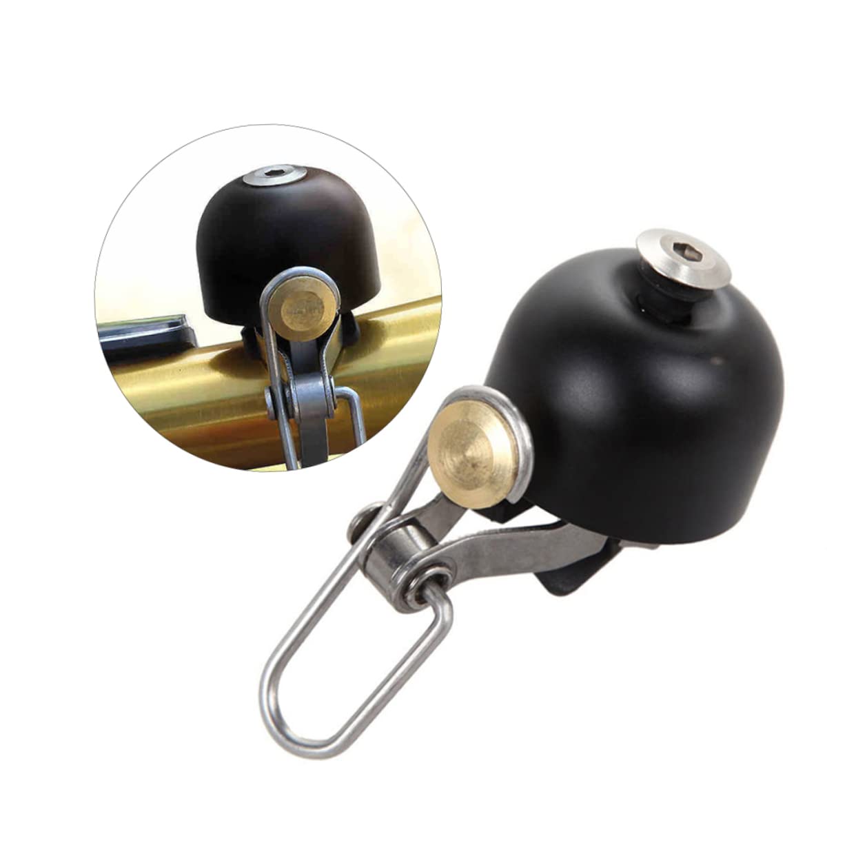 POPETPOP Glocke Fahrradklingel Kupfer ich Erwachsene Schild Black