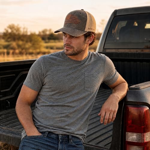 Image of ARIAT Men's Snapback Flex Fit Small Shield Logo Cap