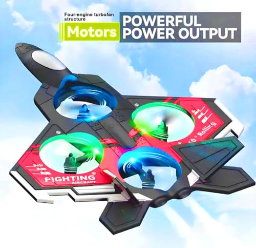 Image of E-69 Remote Control for Kids, RC Glider Plane with Light EPP Foam Material Aeroplane Fighter Jet for Kids Adults 360 Flip, Stunt Roll Stable Flying jet Toy Easy to use Safe for Boys Girls Beginners toy Indoor Outdoor.