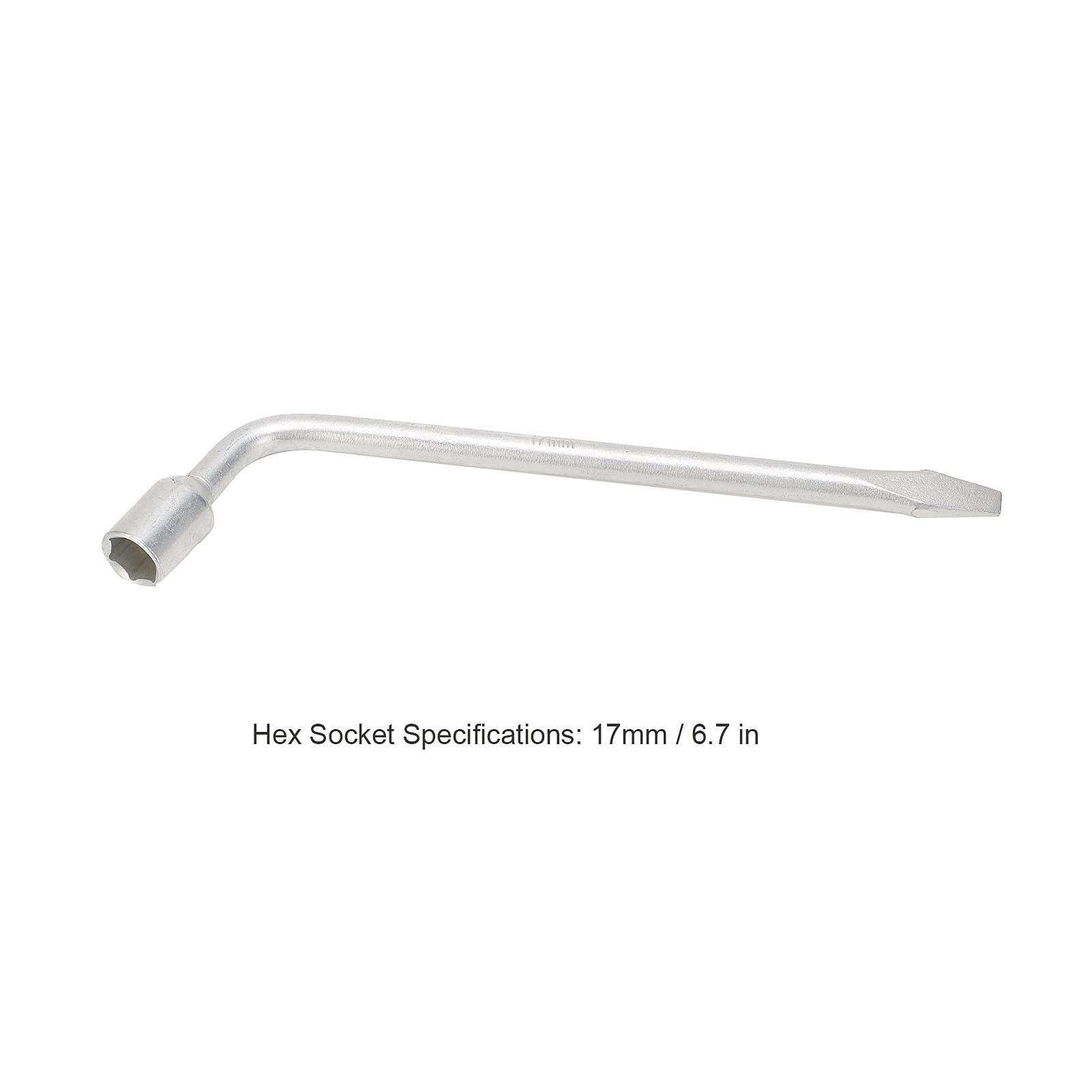 Klucz do kół zapasowych do opon samochodowych, klucz imbusowy ze stali o wysokiej twardości Klucz do opon samochodowych typu L do naprawy samochodów(17mm)