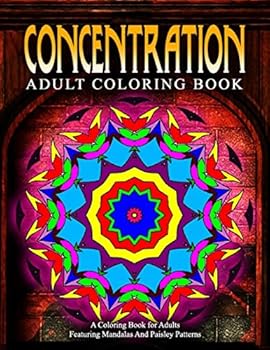 Paperback CONCENTRATION ADULT COLORING BOOKS - Vol.17: relaxation coloring books for adults Book