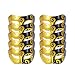 10 Pcs Unisex Retro Masquerade Mask Face Mask Venetian Mask for Fancy Dress Costume Party(Black/Gold)