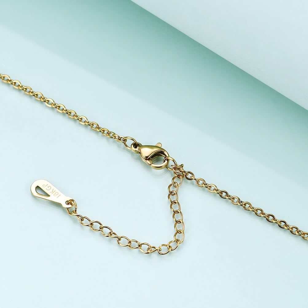 Heart Locket Necklace for Women Non Tarnish Gold Heart Pendant Stainless Steel Jewelry Gift - Image 7