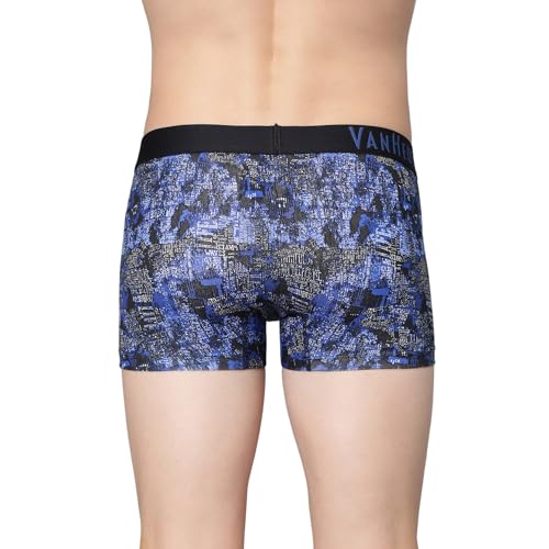 Image of Van Heusen Men's Cotton Trunk - Pack of 1 | Contoured pouch for support | Antibacterial Briefs | Sweat Absorbant | Moistue Wicking | Breathable Everyday Underwear | Long Lasting Color| Fun Prints | Style 10051