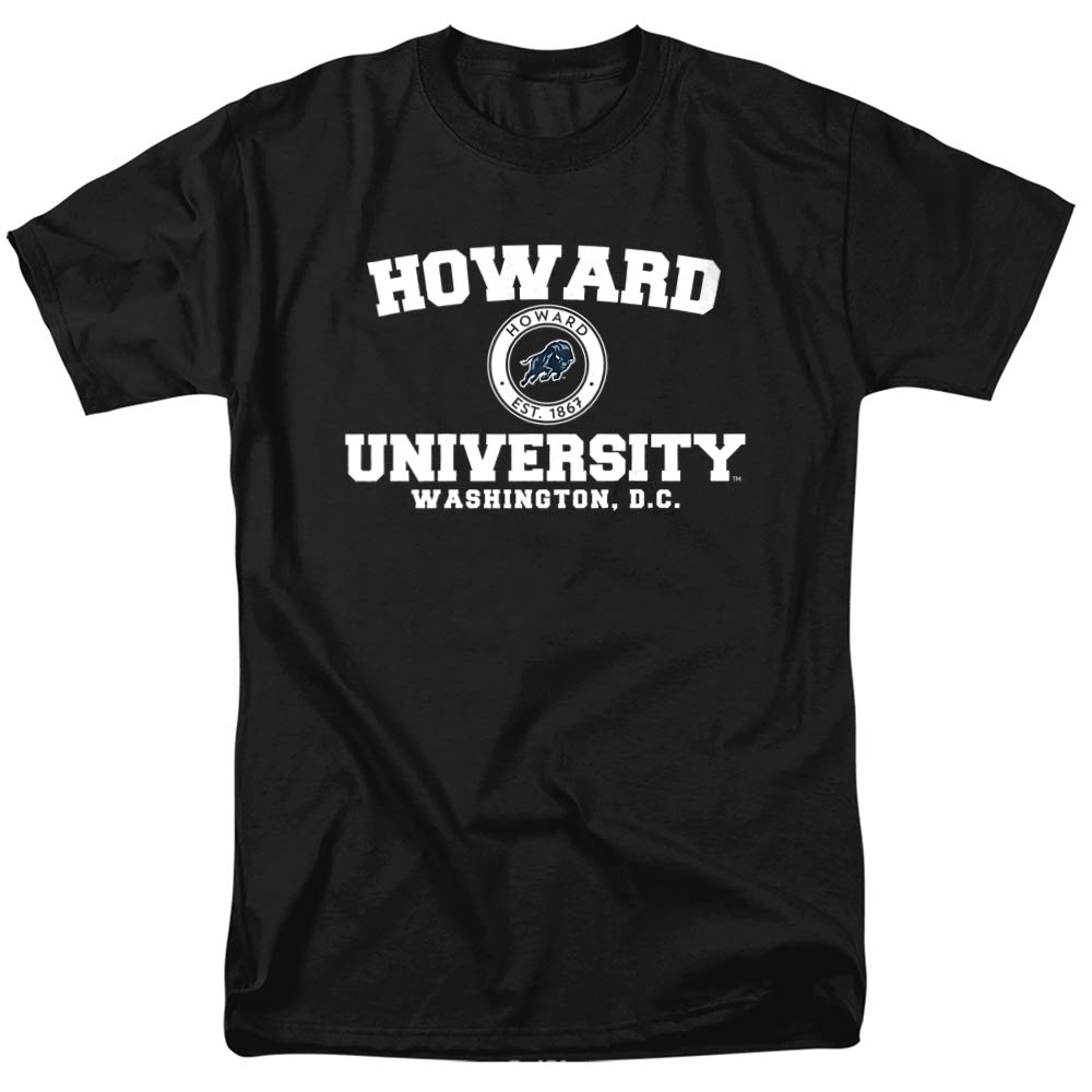 Howard University Official Circle Logo Unisex Adult T-Shirt, Circle Logo, X-Large