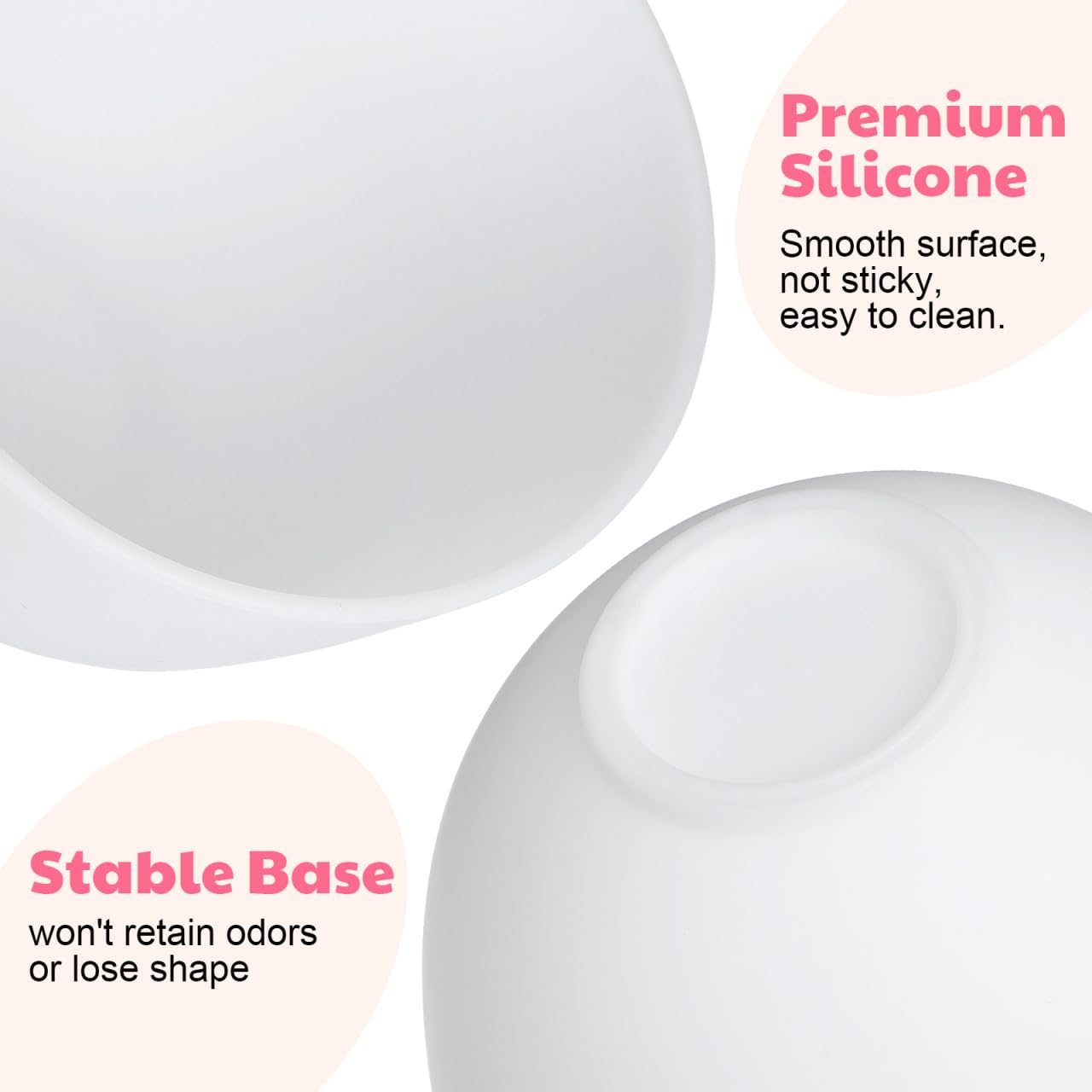 DOITOOL Set Di 3 Ciotole in Silicone Morbido 5.24X3.35X3.35In Per Maschere Facciali Strumenti Per Mescolare Maschere Viso E Olio Parrucchiere Fai Da Te Per Bellezza E Cura Estetica