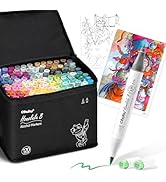 Amazon | Ohuhu マーカーペン 筆タイプ 216色217本 プロ愛用 パステル