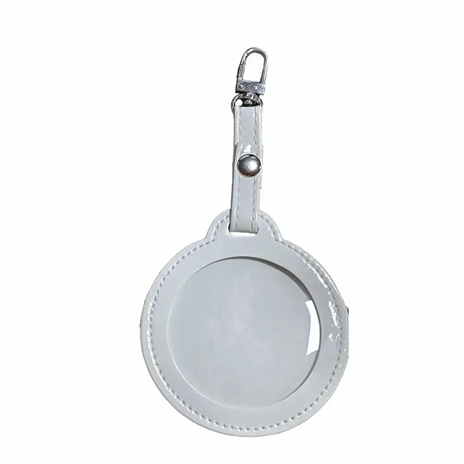 Lot de 10 porte-badges ronds étanches à suspendre et portables 58/75 mm (58 mm, blanc)