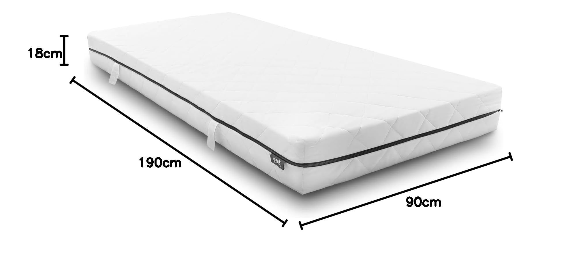 Superior materac z rdzeniem sprężynowym, wysokość 18 cm, twardość H3, 440 sprężyn/m² (90x190 cm)