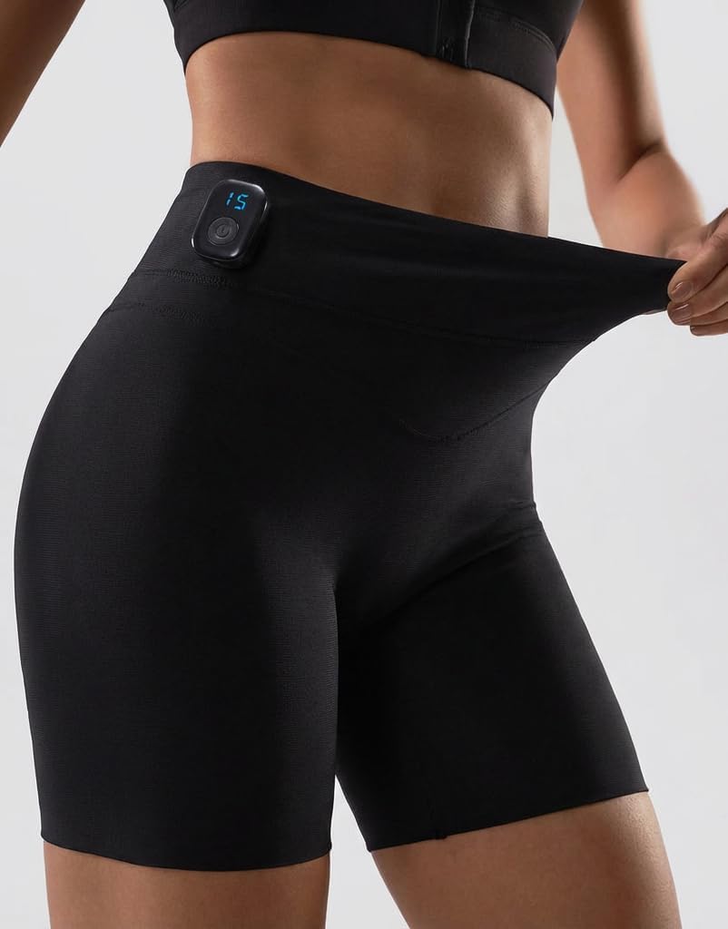 EMS Butt Training Shorts for Women – Wireless Glute Workout Shorts, 20-Minute Home Fitness Training, Washable