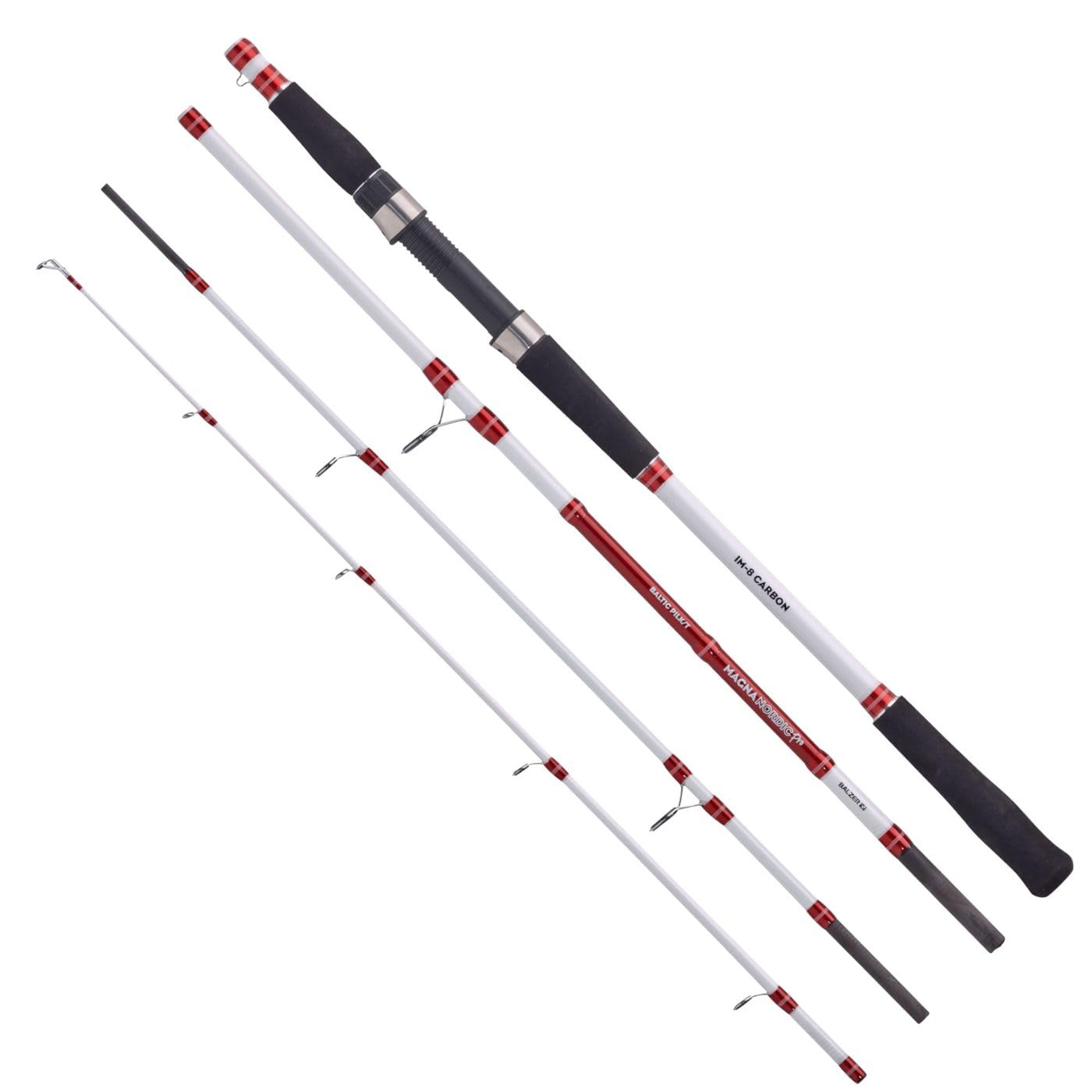 Balzer Magna Nordic Pro Baltic Pilk Travel 2,40m 60-160g - Reiserute, Pilkrute, Bootsrute, Dorschrute, Gute Angelrute zum Fischen auf Salzwasserräuber