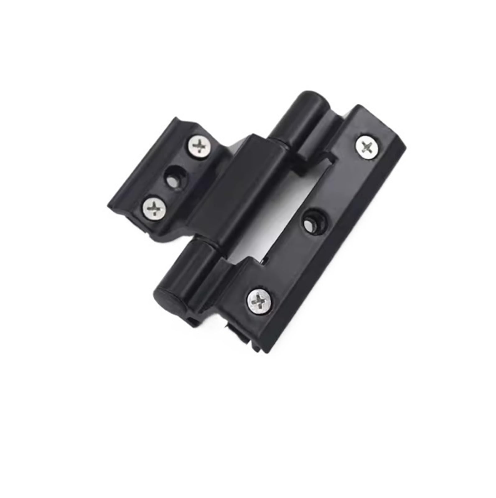 Ghhzml Black - 95Mm Cupboard Door Hinge 1 Pcs Aluminum Alloy Door And Window Hinge Broken Bridge Heat Insulation Flat Open Hardware Folding Thickened Hinges(Black-95Mm)