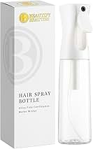 BeautifyBeauties Spray Bottle For Hair – Continuous Mister Spray Bottle for Hairstyling, Cleaning, Plants, Pets, Barbers, Salons, Essential Oil Scents (10.1 Ounce)