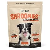 Shroomies - Organic Mushroom Complex for Dogs - Turkey Tail, Lions Mane - DHA, EPA, Turmeric and Kelp - 180 Soft Chews - Immunity, Cognitive Support and Joint Health
