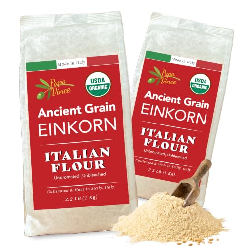 Organic Einkorn Flour, Stone Ground Italian Ancient Grain Wh...