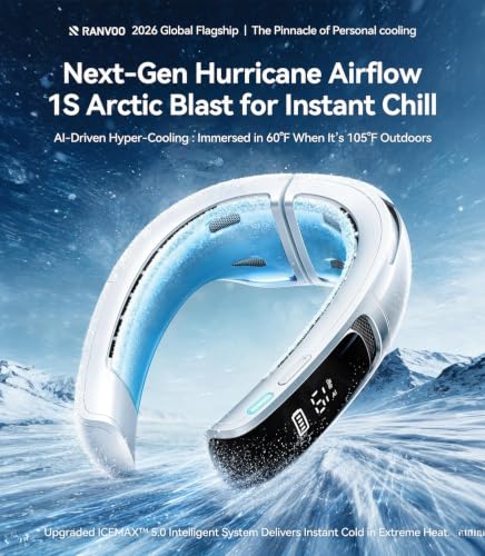 Image of AICE LITE MAX 2026 AI Neck Air Conditioner, Real AC Neck Cooling Fan, White
