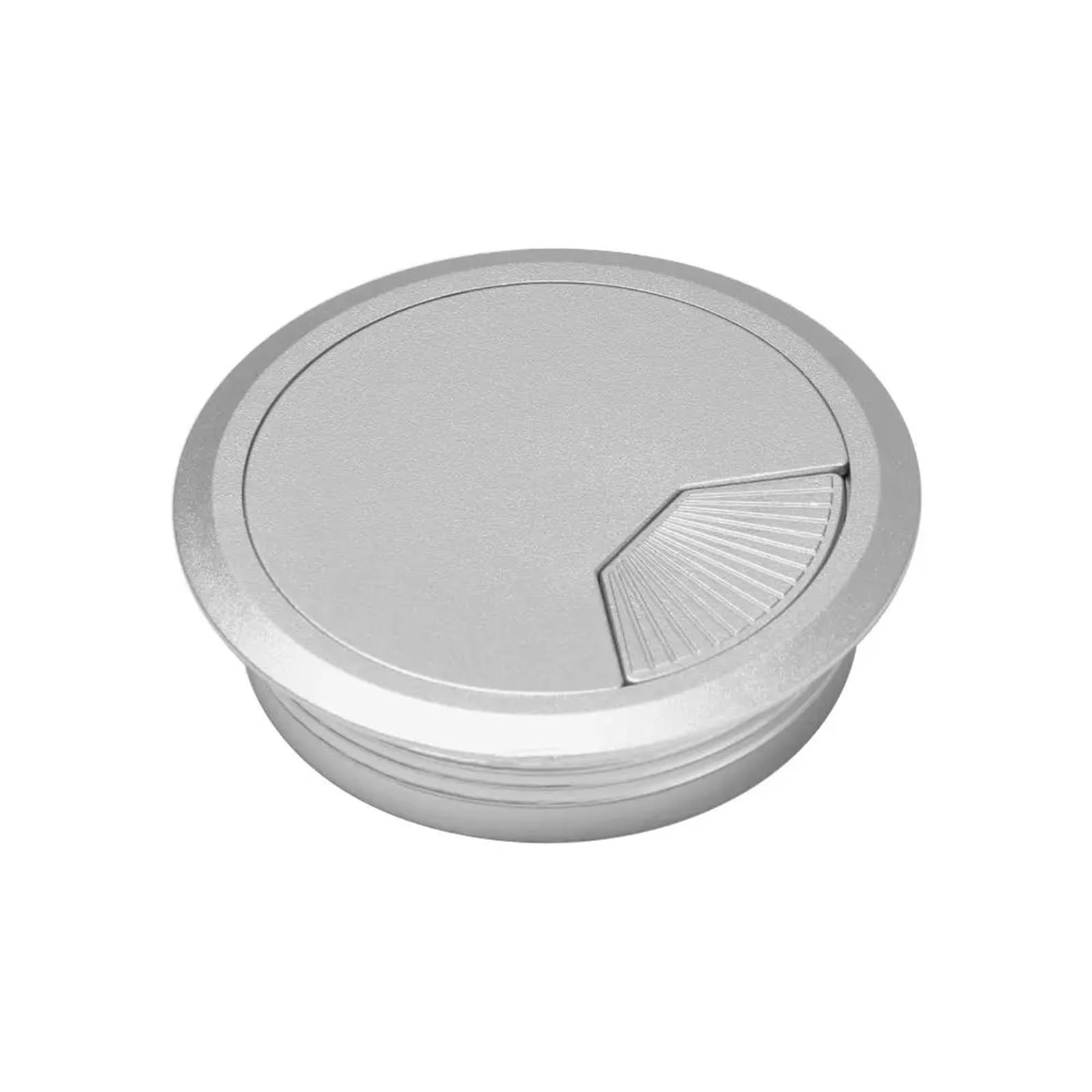 Desk Cable Grommet 20Pcs 60/80mm Desk Cord Grommet Line Outlet Port Wire Hole Cover Threading Box(Silver,80mm)