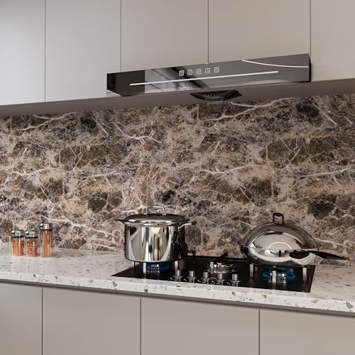 Image of Wide Marble Granite Peel and Stick Wallpaper Contact Paper for Countertops