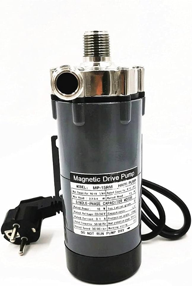 MD MP-10RN ミニステンレス鋼食品グレードポンプ 110V/220V 高温循環エンジン水温熱遠心磁気ポンプ 電動水中ポンプ 10Wポンプ220V鋼鉄磁気駆動循環ポンプ