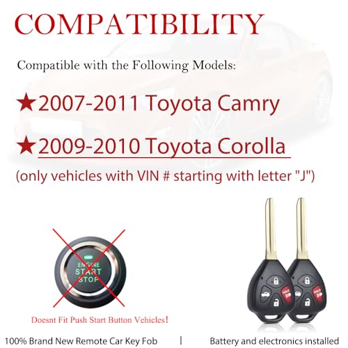 Toyota Camry Corolla Key Fob