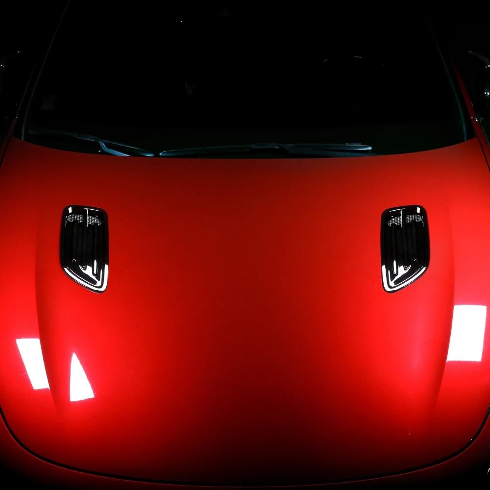 Pasuje do Stinger 2018-2023 czarny ABS maska ​​samochodu dopływ powietrza kratka wentylacyjna rama osłona tapicerka zewnętrzna(Carbon Fiber)