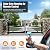 JUJIANG C01 Solar Gate Opener with Batteries & Solar Panel for Dual Swing Gates Up to 440lb per Arm Automatic Gate Opener with Remote Complete Kit Light Duty Automatic Gate Openers Solar Powered