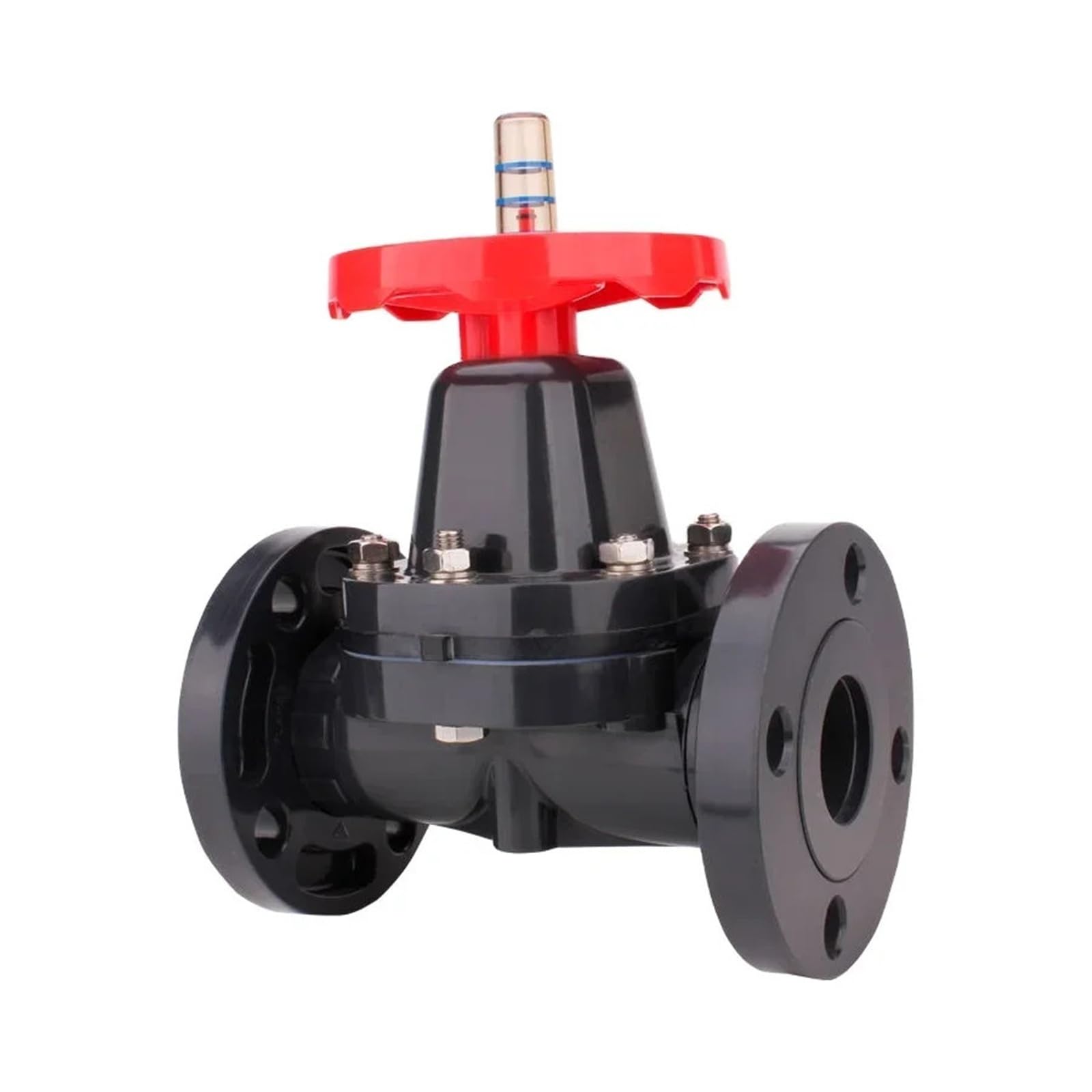 Belovek One Color Industrial Anti Acid Alkali Corrosion Dn15 Dn100 2 1/2 Inch 3 Plastic Upvc Pvc Double Piece Flange Diaphragm Valve